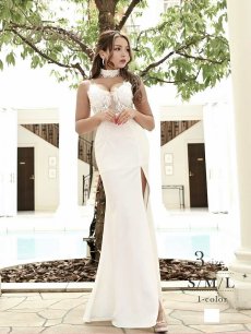 画像1: ロング ホワイト ロングドレス バースデー 誕生日 Belsia(S/M/L)(ホワイト) (1)