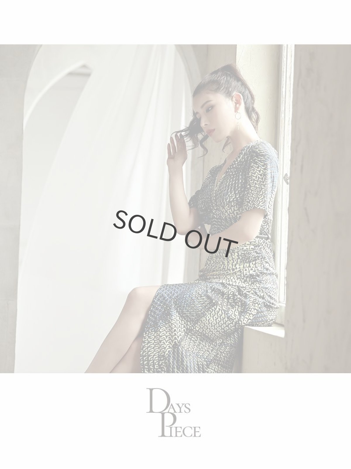 画像5: 韓国 キャバワンピ ひざ丈 アニマル パイソン DaysPiece(S/M/L)(ブルー) (5)