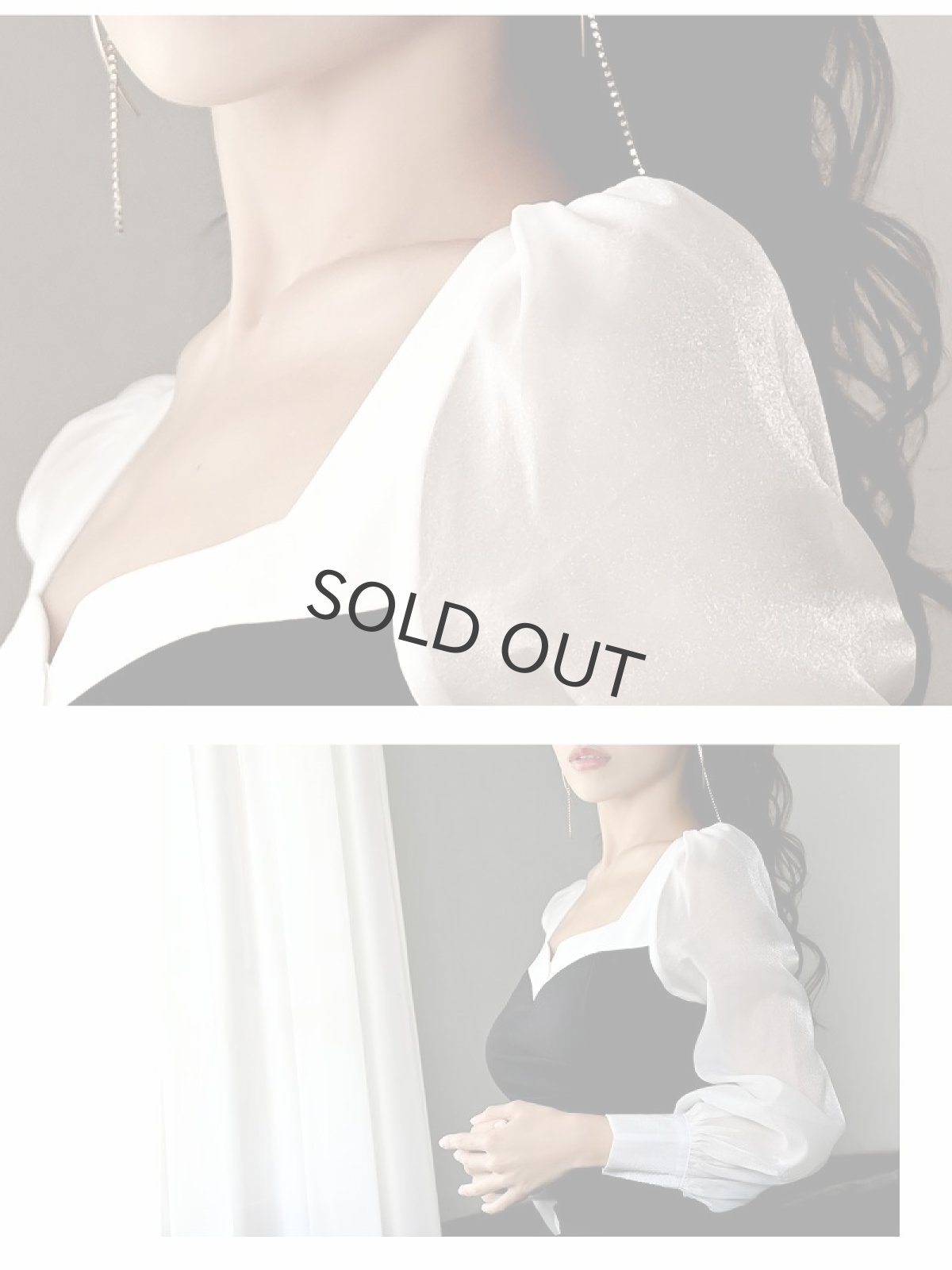 画像3: 長袖 韓国 袖付き 膝丈 上質 DaysPiece(S/M/L)(ブラック) (3)