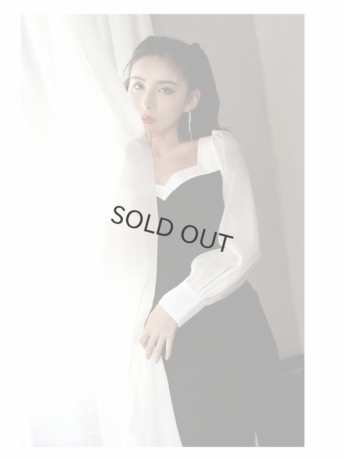 画像4: 長袖 韓国 袖付き 膝丈 上質 DaysPiece(S/M/L)(ブラック) (4)