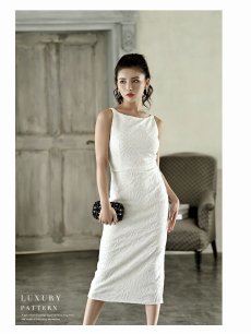 画像3: ワンピース キャバドレス 韓国 キャバワンピ 膝丈 ロング アシメ DaysPiece(S/M/L)(ブラック/ホワイト/グリーン) (3)