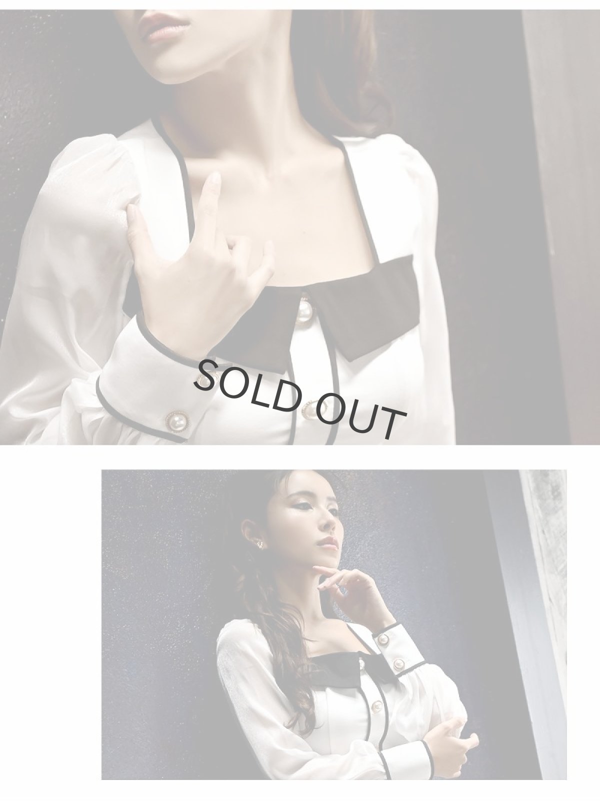 画像3: ワンピース キャバドレス 韓国 キャバワンピ 膝丈 タイトワンピース 袖付き DaysPiece(S/M/L/XL)(ブラック/ホワイト) (3)