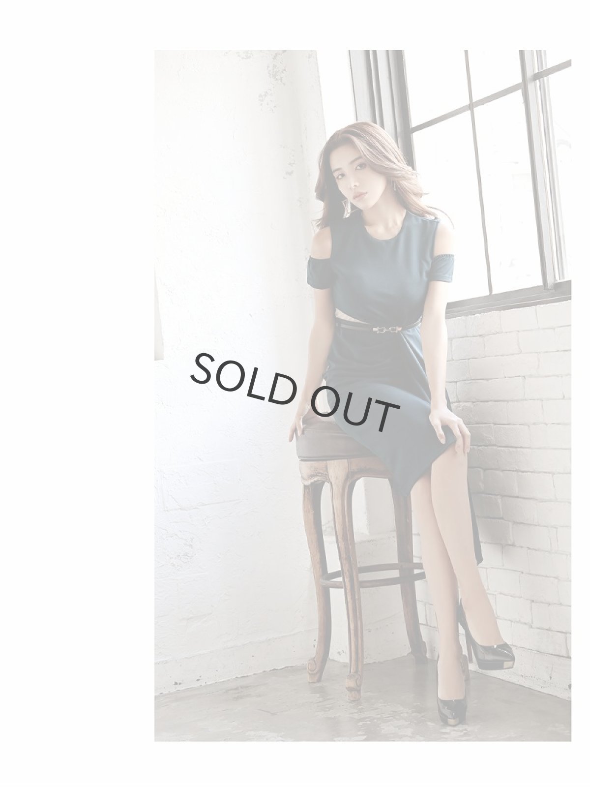 画像4: 韓国ドレス 膝丈 袖付き ワンカラー ドレープ DaysPiece(S/M/L)(グリーン/プラム) (4)