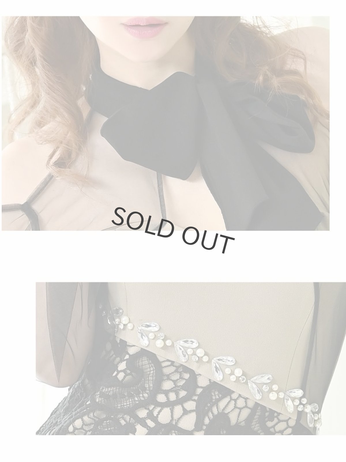 画像3: 袖付き 上品 ブランドドレス 秋 綺麗 Belsia(S/M/L/XL)(ブラック×ベージュ) (3)