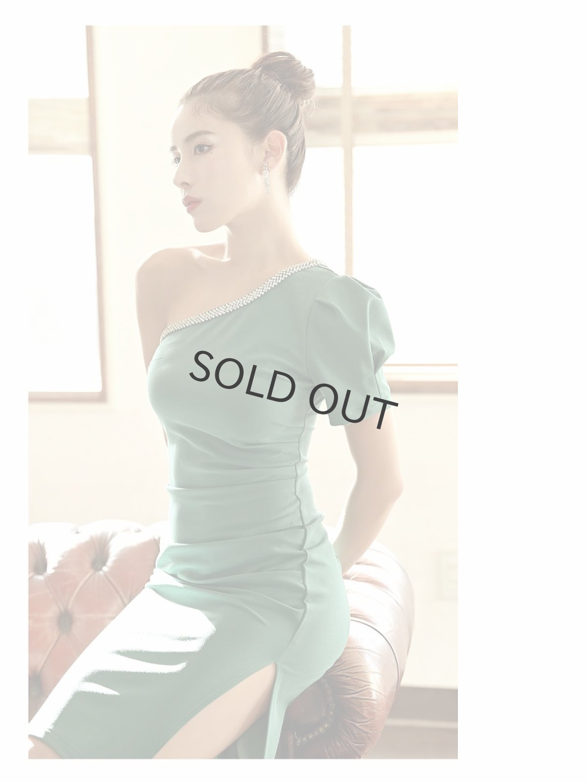 画像4: ワンショルダー パーティー 韓国 お呼ばれドレス パーティードレス DaysPiece(S/M/L/XL)(ブラック/レッド/グリーン) (4)