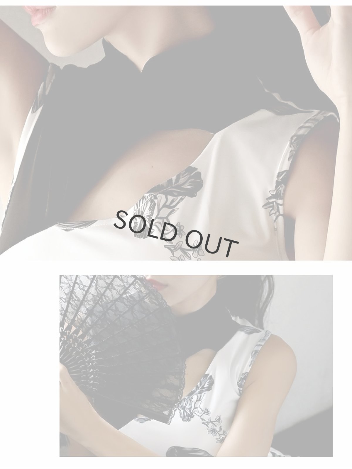 画像3: 膝丈 キャバワンピ ハイネック チャイナドレス 大人 DaysPiece(S/M/L)(ブラック) (3)