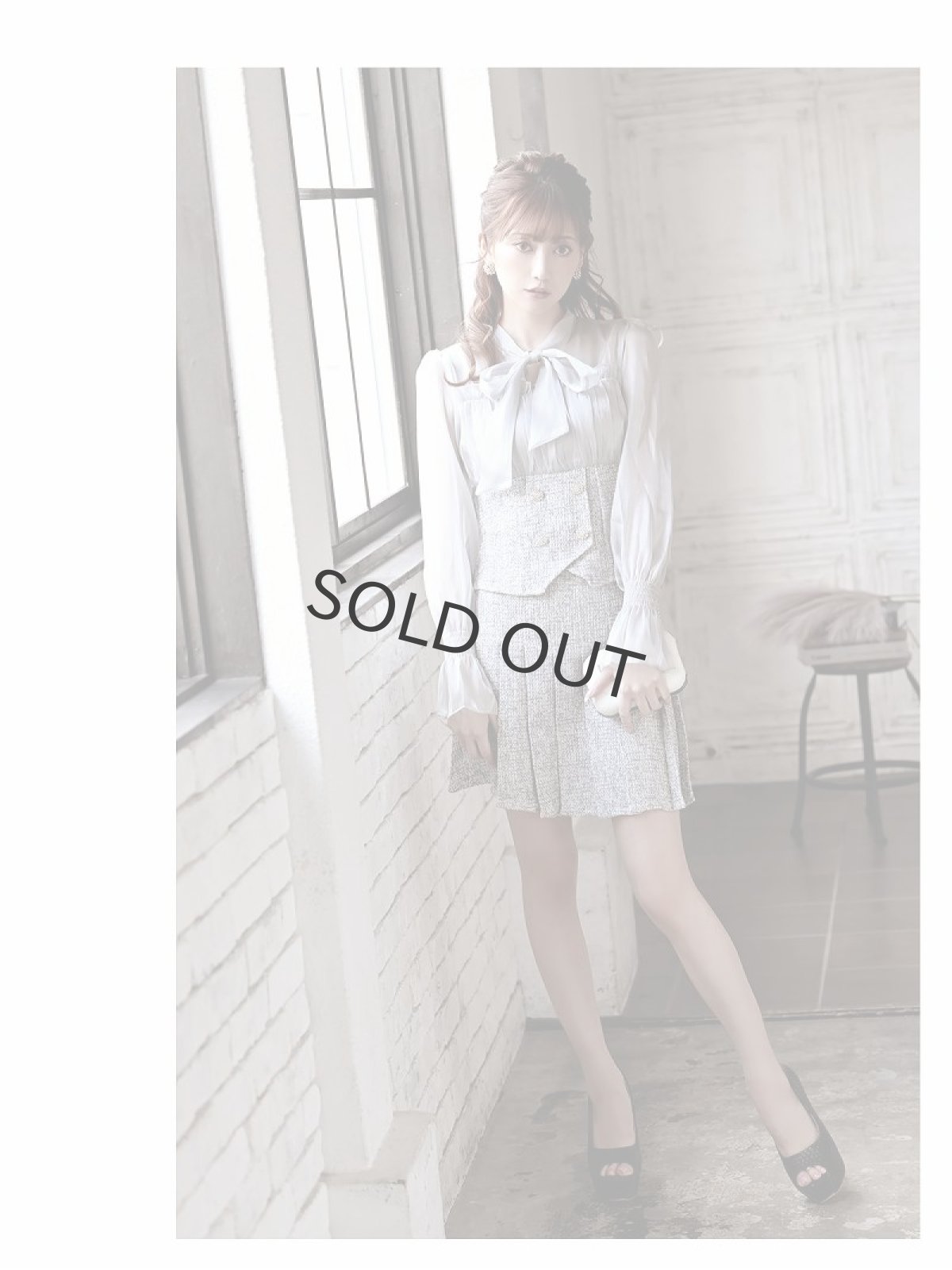 画像2: ツイード フォーマル カラーツイード 七五三 入園式 Belsia(S/M/L)(グレー/ベージュ) (2)