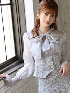 画像4: ツイード フォーマル カラーツイード 七五三 入園式 Belsia(S/M/L)(グレー/ベージュ) (4)