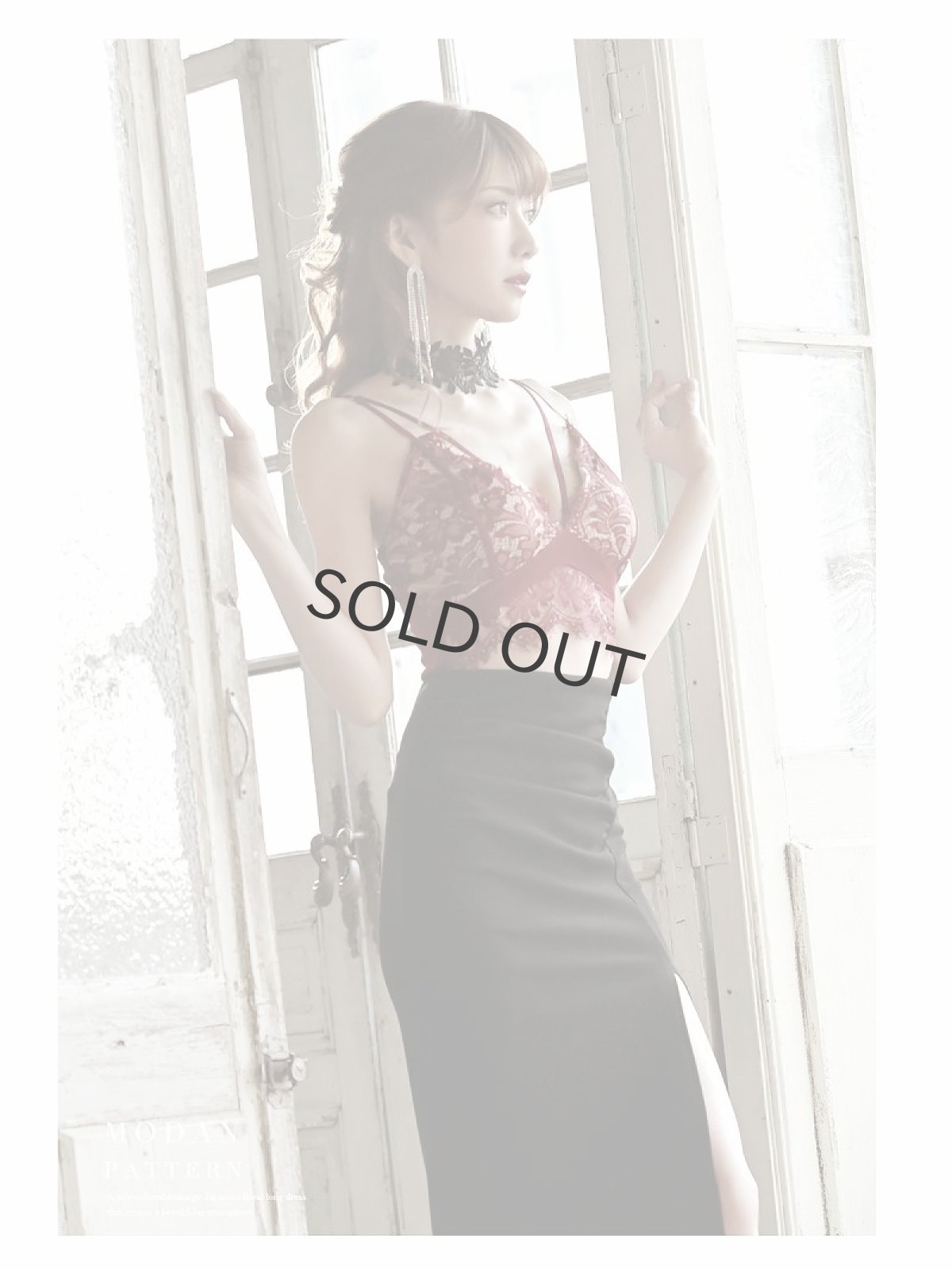 画像5: キャバドレス ロング スリット えちえち セクシー 大人 キャバ嬢 Belsia(S/M/L)(ブラック/ワイン) (5)