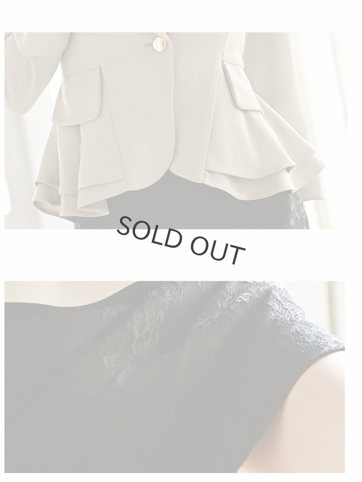 画像3: キャバスーツ キャバ嬢 ナイトスーツ 大きめサイズ 2Lサイズ 体型カバー Belsia(S/M/L/XL)(ベージュ) (3)