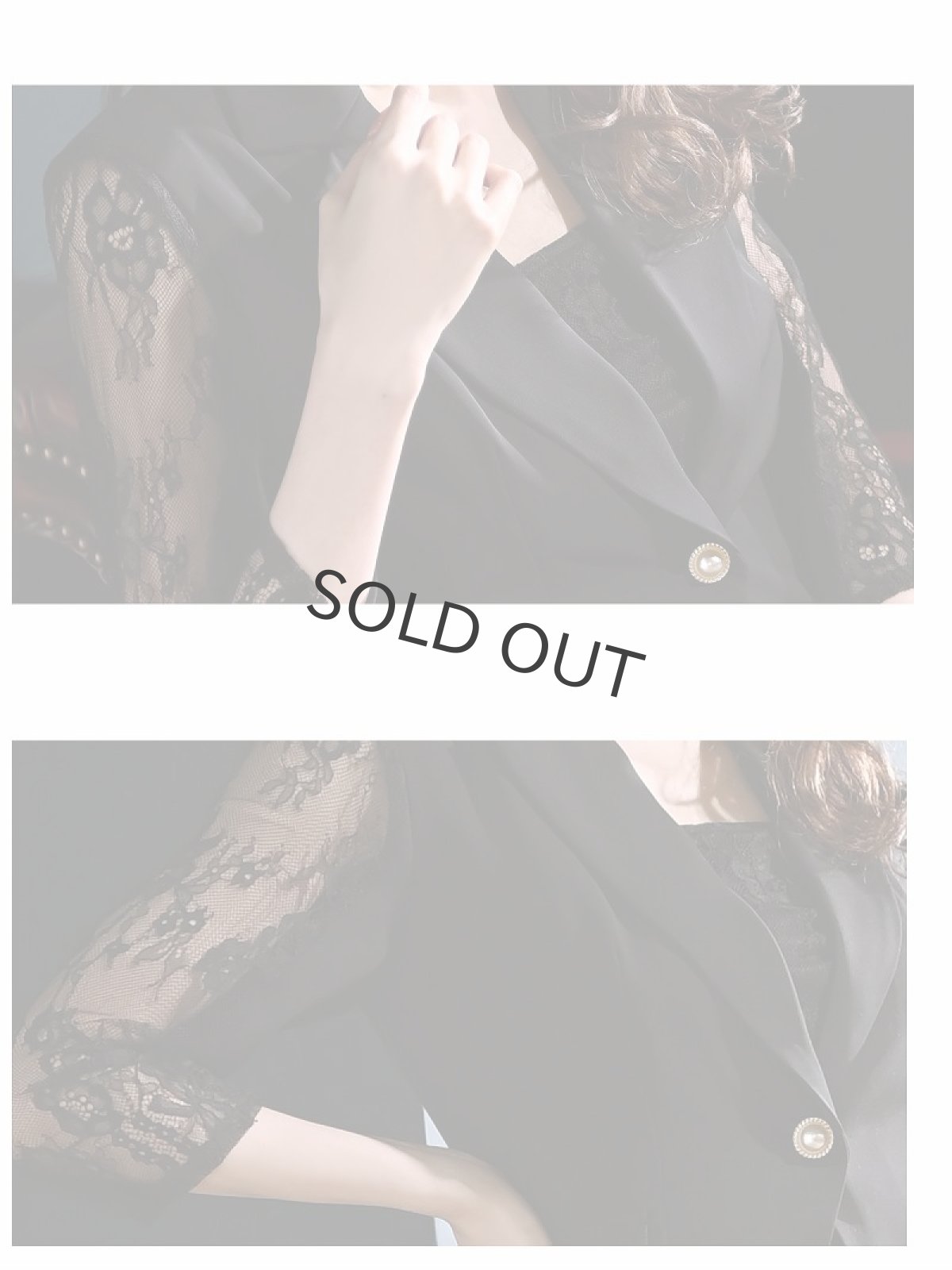 画像3: キャバスーツ キャバ嬢 同伴 上品 七分袖 ベージュスーツ Belsia(S/M/L/XL(2L))(ブラック) (3)