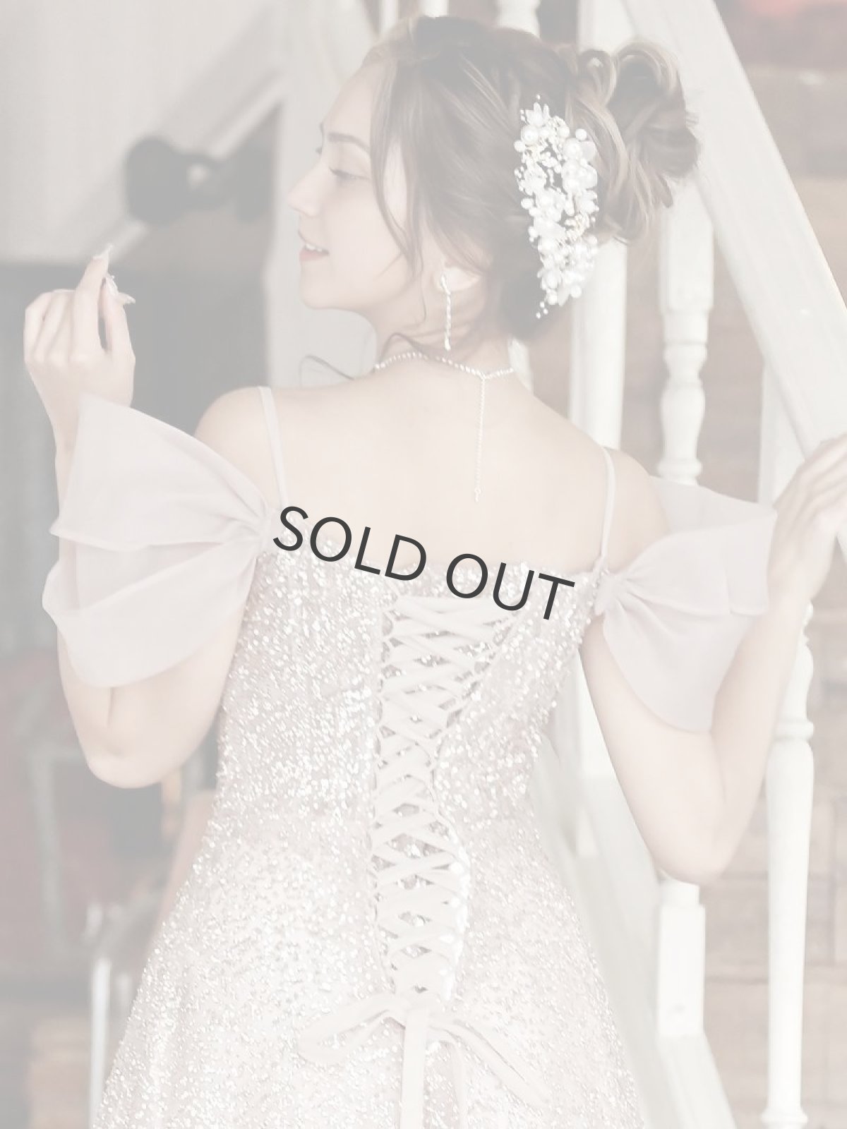 画像4: オフショルダー パーティードレス ナイトドレス キャバ嬢 プリンセスドレス Belsia.LUX(S/M/L)(ピンク) (4)