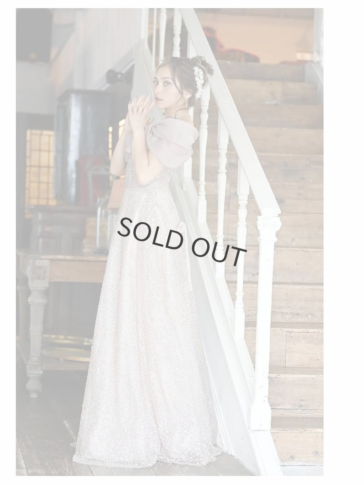 画像5: オフショルダー パーティードレス ナイトドレス キャバ嬢 プリンセスドレス Belsia.LUX(S/M/L)(ピンク) (5)