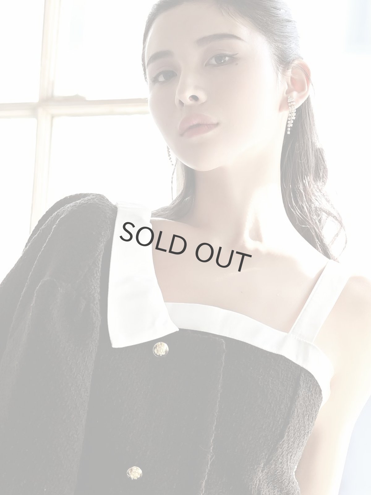 画像5: キャバスーツ 韓国 2ピース 大きいサイズ 黒スーツ ワンピーススーツ DaysPiece(S/M)(ブラック) (5)