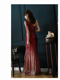 画像5: キャバドレス ロング 豪華 キラキラ バースデードレス 誕生日 セクシー Belsia.LUX(S/M/L)(ブラック/ホワイト/レッド) (5)