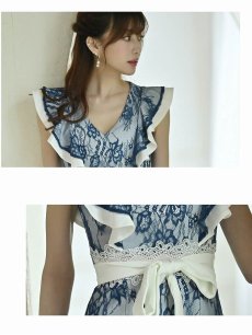 画像3: レース カラーレース 高級 かわいい フリル Belsia(S/M/L)(ピンク/ブルー) (3)