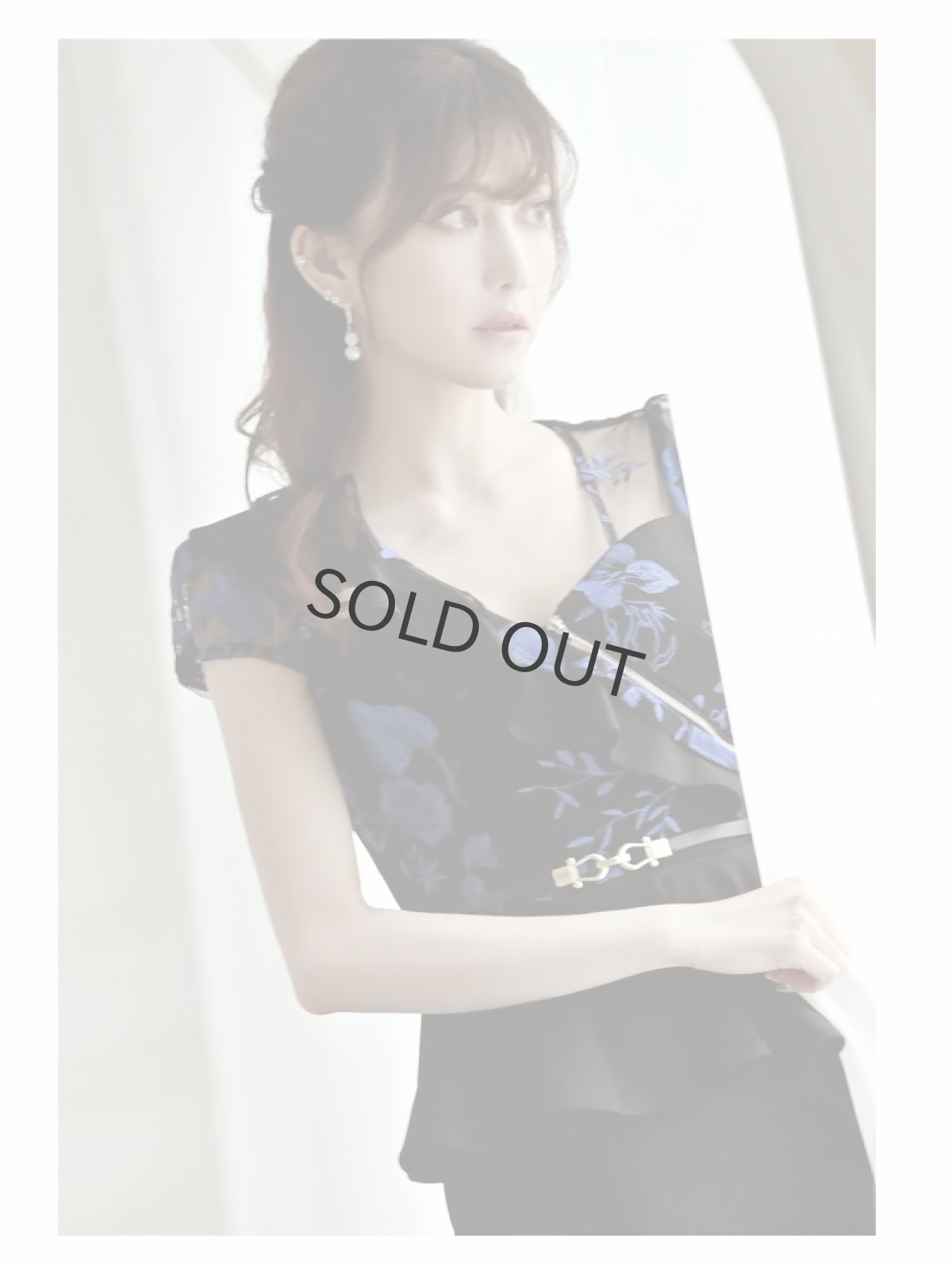 画像5: ペプラム ジップ エロい 黒 体型カバー Belsia(S/M/L)(ブルー/ゴールド) (5)