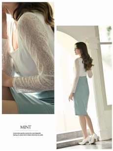 画像5: 韓国 袖付き タイト ストレッチ 上品 DaysPiece(S/M/L/XL)(ミント/グレー) (5)