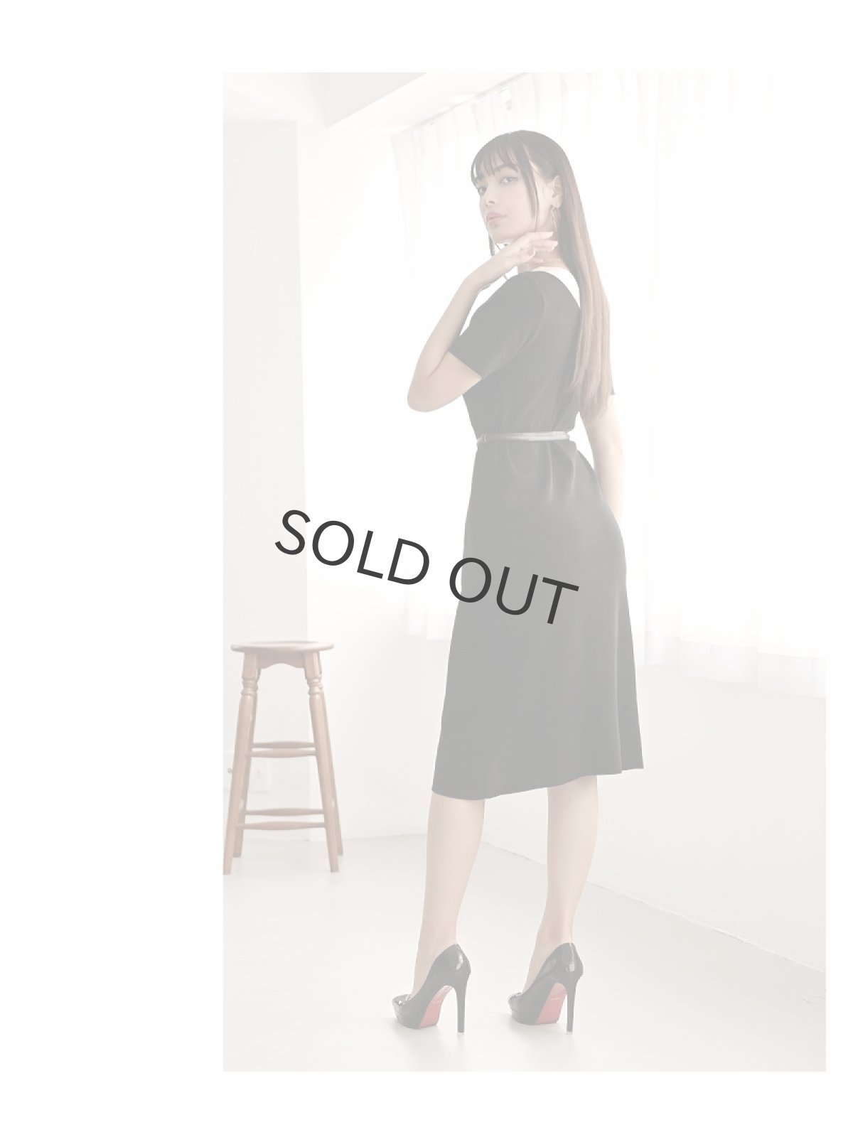 画像4: ニット 体型カバー バイカラー ワンピース オーバーサイズ DaysPiece(M)(ブラック) (4)