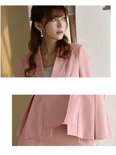 画像3: ※一部予約販売※キャバスーツ ピンク サマースーツ 大きいサイズ XXL XL Belsia(S/M/L/2L/3L)(ピンク/ブラック) (3)