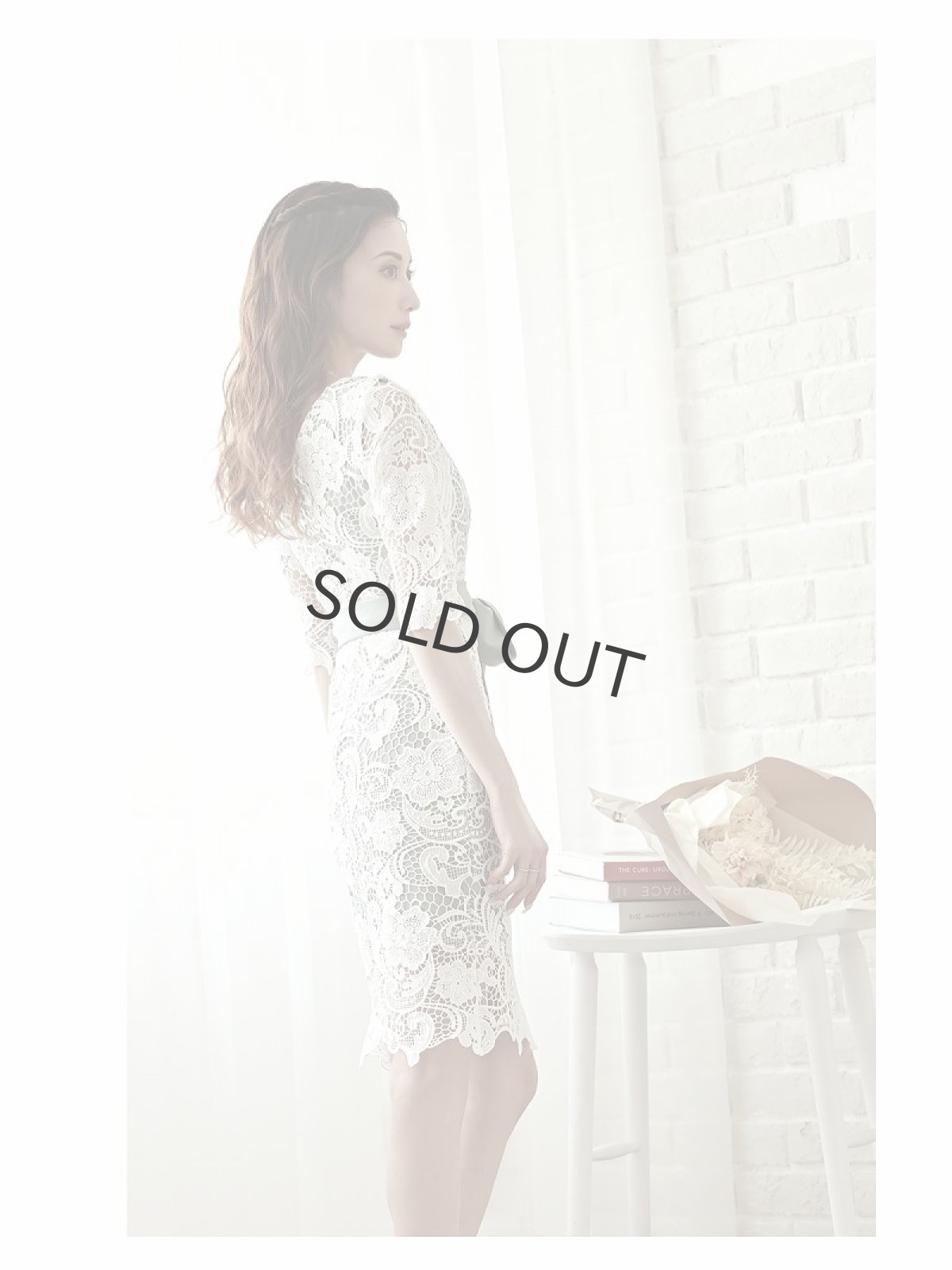 画像4: レース 膝丈 パーティードレス 結婚式 膝丈 Belsia(S/M/L/XL)(グレー/ミント) (4)