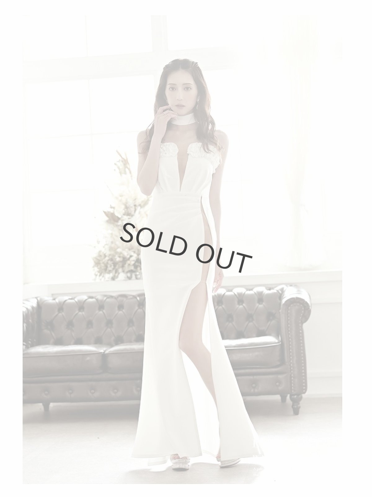 画像2: 谷間 ロング 生誕祭 バースデー sexy Belsia(S/M/L)(グリーン/ブラック/ホワイト) (2)