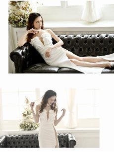 画像5: 谷間 ロング 生誕祭 バースデー sexy Belsia(S/M/L)(グリーン/ブラック/ホワイト) (5)