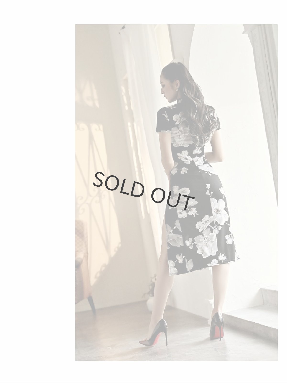 画像2: ※予約販売※ワンピース キャバドレス チャイナ 黒 膝丈 韓国ドレス 体型カバー DaysPiece(S/M/L)(ブラック(11月中旬)) (2)