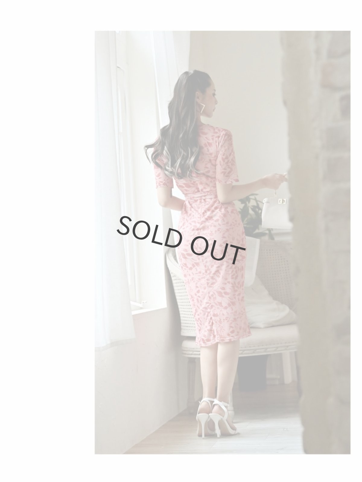 画像4: ピンク 韓国 袖付き 膝丈 同伴 DaysPiece(S/M/L/XL)(ピンク) (4)