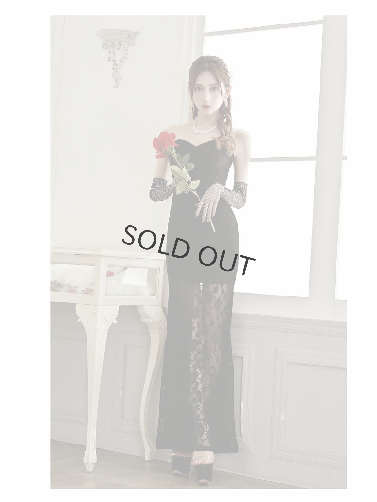 画像2: ロングドレス レース 黒 マーメイド sexy Belsia(S/M/L)(ブラック) (2)