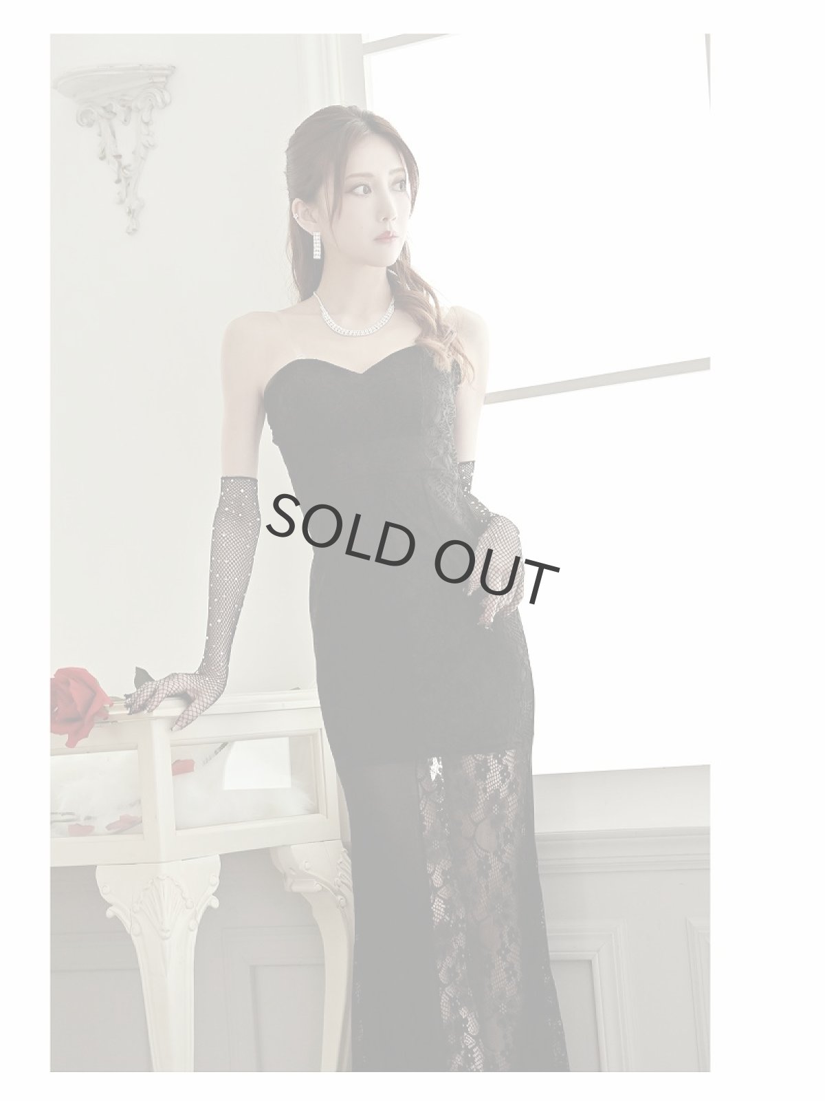 画像4: ロングドレス レース 黒 マーメイド sexy Belsia(S/M/L)(ブラック) (4)