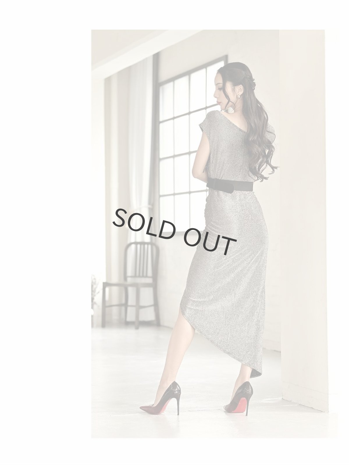 画像4: 黒 ラメ 韓国ワンピース 大人ワンピース 膝丈 DaysPiece(M/L)(ブラック) (4)