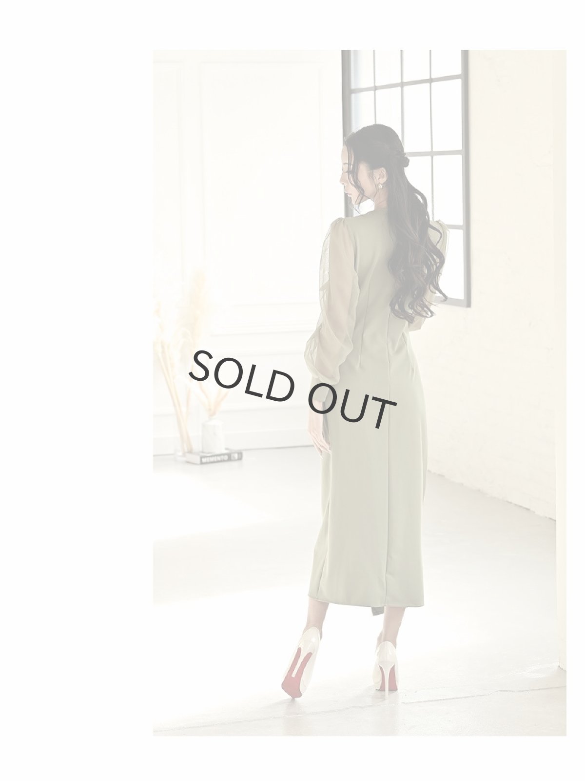 画像4: 長袖 大人ワンピース ミモレ丈 ロング 韓国ワンピース DaysPiece(M/L/XL)(ブラック/オリーブ/ワイン) (4)