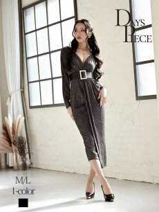 画像1: ワンピース キャバドレス 黒 ラメ 結婚式 パーティードレス フォーマルドレス DaysPiece(M/L)(ブラック) (1)