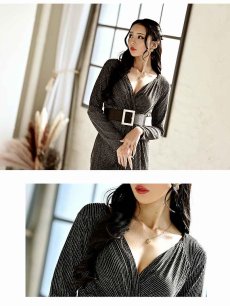 画像3: ワンピース キャバドレス 黒 ラメ 結婚式 パーティードレス フォーマルドレス DaysPiece(M/L)(ブラック) (3)