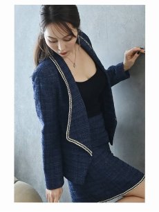 画像4: XXXL 5L ツイード 大きいサイズ ネイビー Belsia.LUX(S/M/L/XL/XXL/XXXL/XXXXL)(ネイビー) (4)