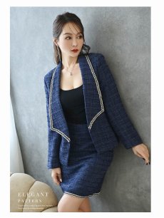 画像5: XXXL 5L ツイード 大きいサイズ ネイビー Belsia.LUX(S/M/L/XL/XXL/XXXL/XXXXL)(ネイビー) (5)