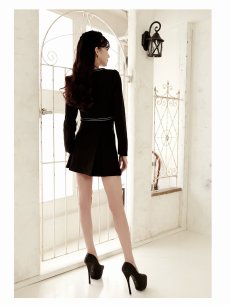 画像4: セットアップ キャバ ドレス セットアップ ショート丈 短い丈 ミニ丈 同伴 Belsia(S/M/L/XL)(ブラック) (4)