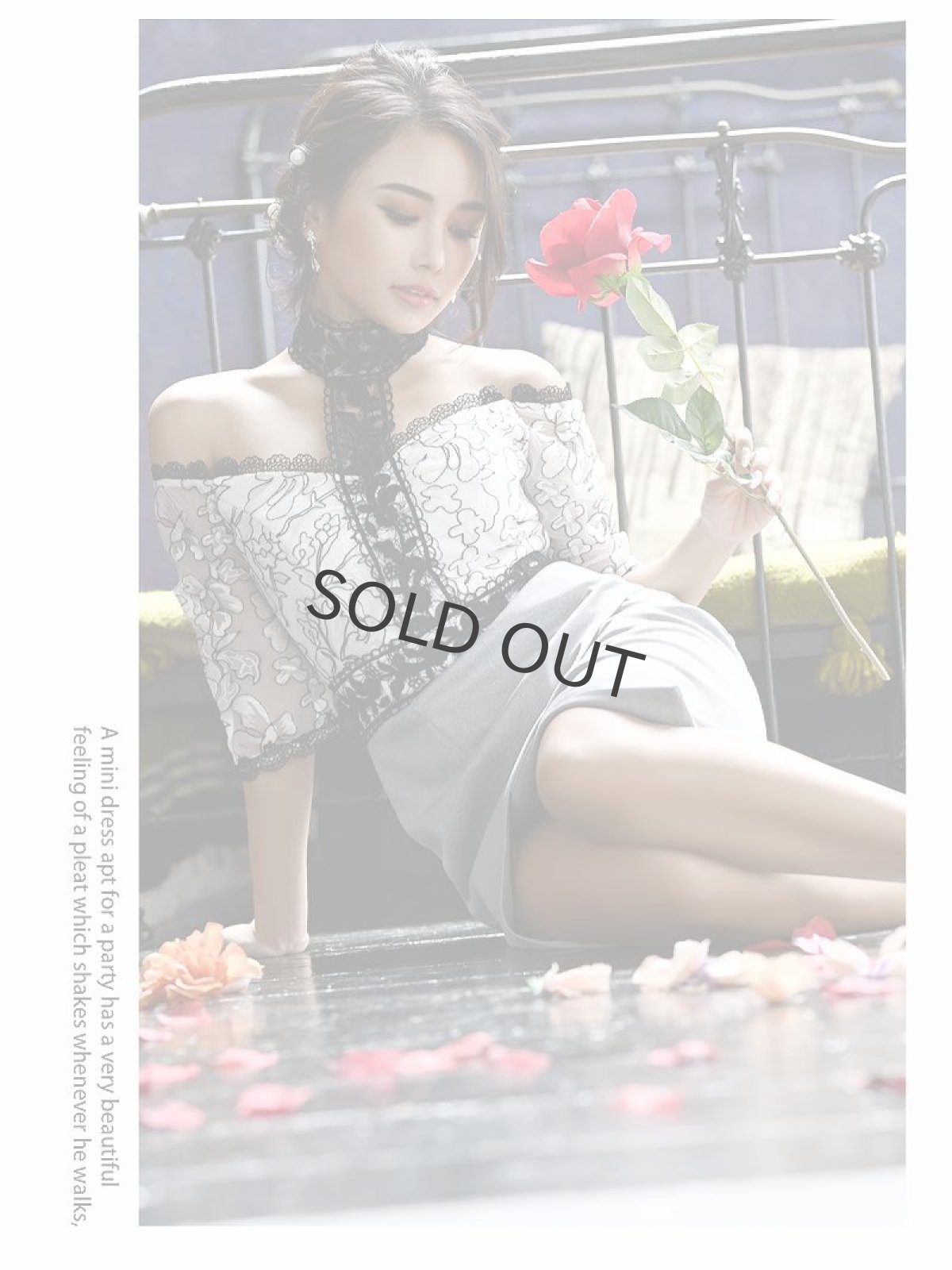 画像4: キャバドレス ミニ ANDY an 高級 ブランドドレス キャバドレス an(S/M)(ホワイト×ブラック/ホワイト×ライトグレー) (4)