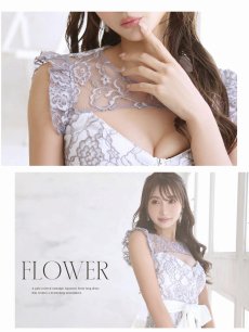 画像3: キャバドレス ミニ キャバドレス ミニ キャバ嬢 シアー フリル Belsia(XS/S/M/L)(グリーン/グレー) (3)