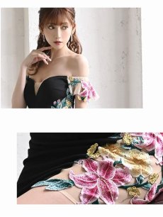 画像3: キャバドレス ミニ キャバドレス キャバクラ ナイトドレス お水 エロ Belsia(S/M/L)(ホワイト/ブラック) (3)