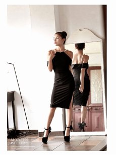 画像5: キャバドレス ミニ キャバドレス 膝丈 韓国 パール 黒 DaysPiece(S/M/L/XL(2L))(ブラック) (5)