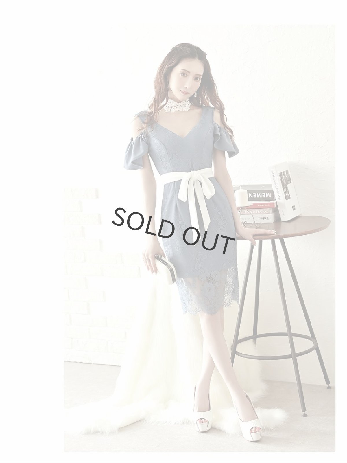 画像2: キャバドレス ミニ 膝丈 キャバドレス ミニ丈 キャバ嬢 パーティードレス Belsia(S/M/L)(ピンク/ブルー) (2)