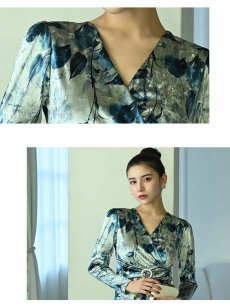 画像3: ワンピース キャバドレス 韓国ドレス ビロード シャーリング ストレッチ 同伴 DaysPiece(S/M/L)(ピンク/ブルー) (3)