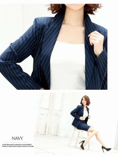 画像5: キャバスーツ コンパニオン フォーマル ミニ丈 タイト 入園式 Belsia(S/M/L/XL(2L))(ネイビー) (5)