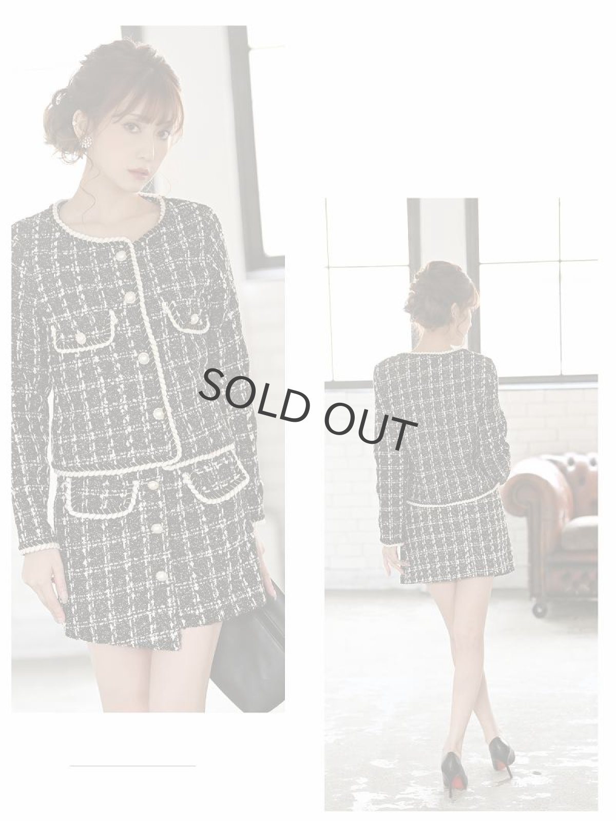 画像3: キャバスーツ フォーマル 高級感 ママスーツ クール かわいい Belsia.LUX(S/M/L)(ブラック/ブルー) (3)