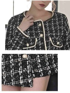 画像5: キャバスーツ フォーマル 高級感 ママスーツ クール かわいい Belsia.LUX(S/M/L)(ブラック/ブルー) (5)