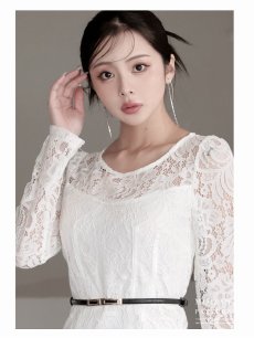 画像3: ※予約販売※ワンピース キャバドレス レース お呼ばれ キャバドレス 上質 韓国ドレス DaysPiece(S/M/L/XL)(ホワイト(5月上旬)) (3)