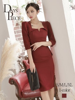 キャバワンピース DaysPiece  ワンピース 膝丈 袖付き 半袖 ワンカラー キャバ ワンピース ワンピ キャバワンピース 半袖ドレス商品一覧 | キャバドレス・キャバスーツ通販Belsia(ベルシア