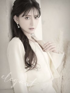 画像4: キャバスーツ 白 ツイード ノーカラージャケット ボレロ風 ワンピーススーツ Belsia(S/M/L/XL(2L))(ホワイト) (4)